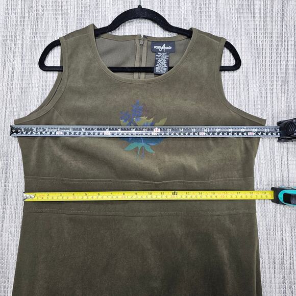 Vintage 90s Positive Attitude Womens 14 Petite Green Fall Maxi Dress Jacket Set - Picture 5 of 14